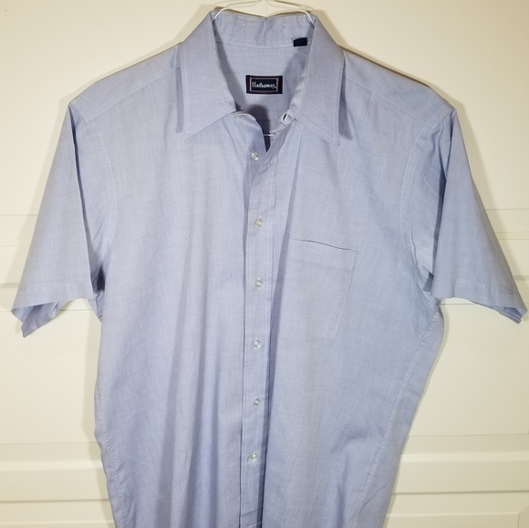 Hathaway Short Sleeve Blue Shirt 16 - Picture 3 of 16